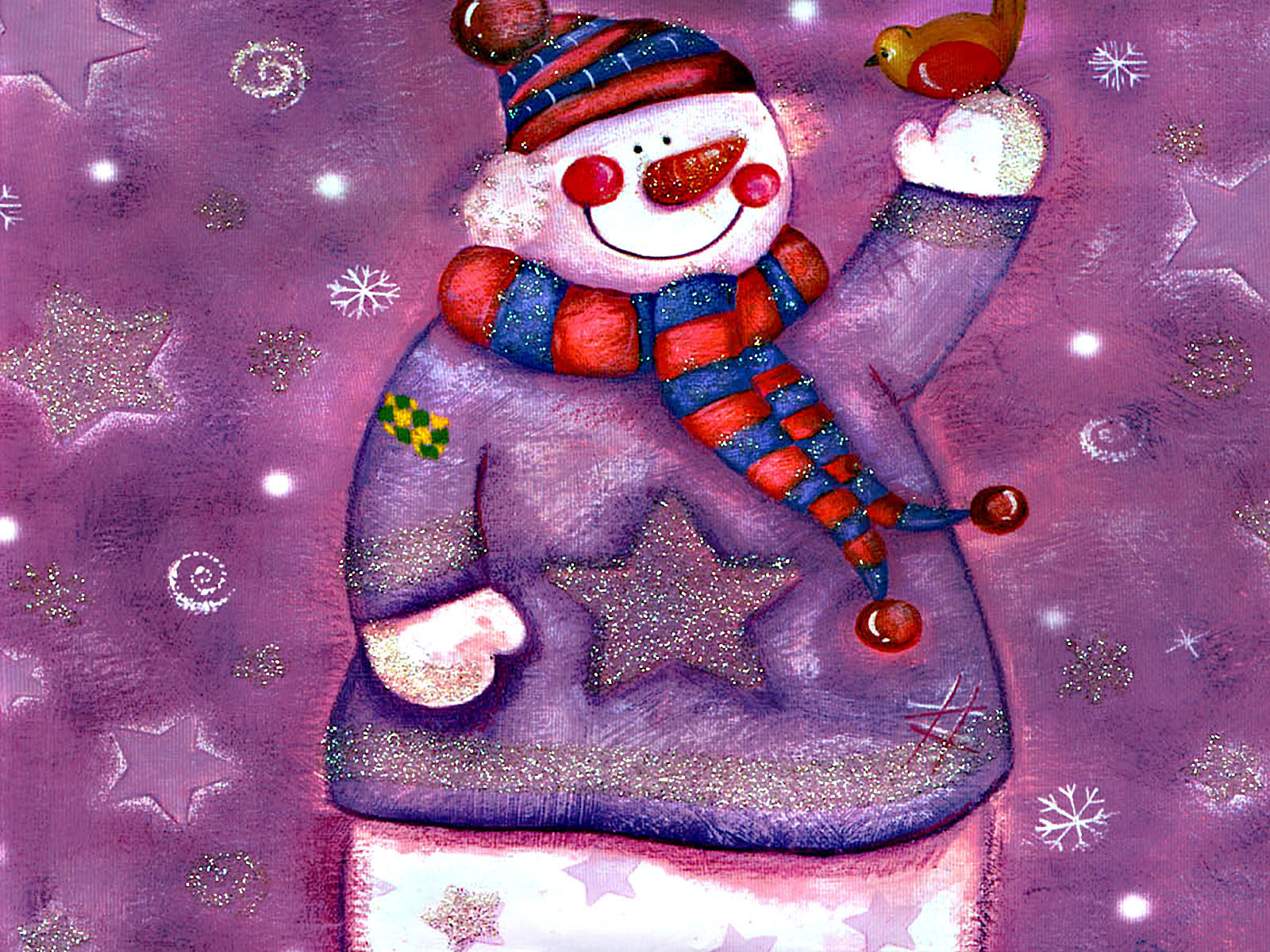 Artistic Snowman HD Wallpaper | Background Image