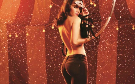 HD PC desktop wallpaper featuring Natalia Oreiro in a stylish, sparkling setting with a music-inspired theme.