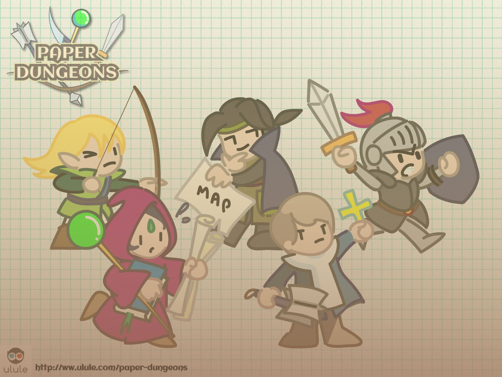 Video Game Paper Dungeons HD Wallpaper | Background Image