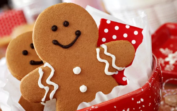 gingerbread cookie holiday Christmas HD Desktop Wallpaper | Background Image