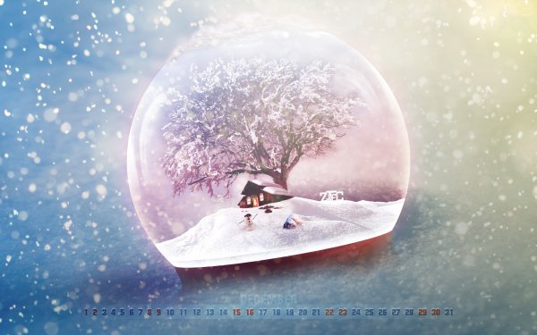 Misc Calendar Snow Globe HD Wallpaper | Background Image