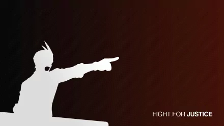 video game Phoenix Wright: Ace Attorney justice silhouette pointing HD Desktop Wallpaper | Background Image