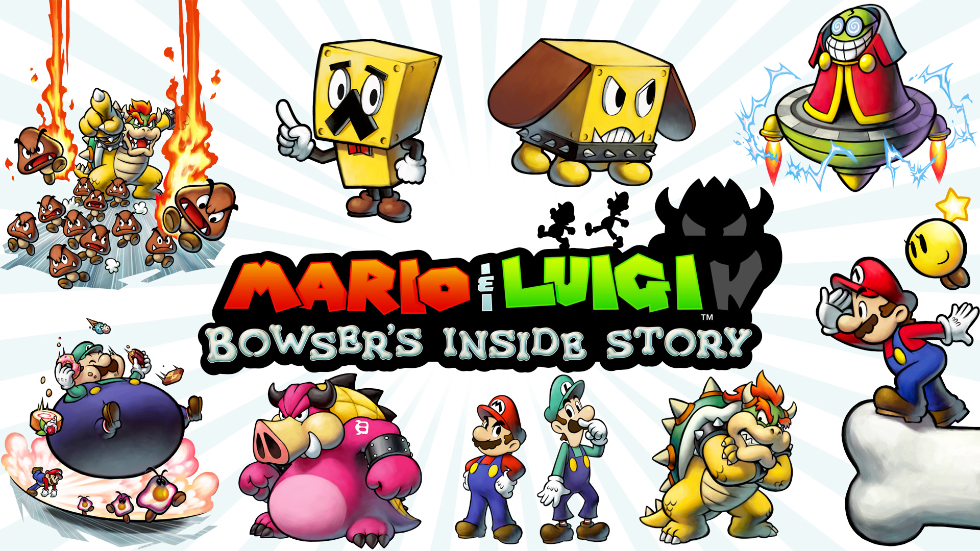 Video Game Mario & Luigi: Bowser's Inside Story HD Wallpaper Backg...