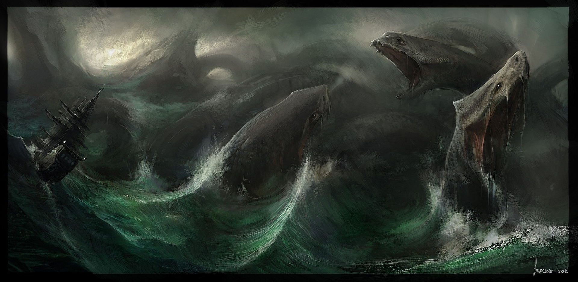 Download Fantasy Sea Monster Wallpaper