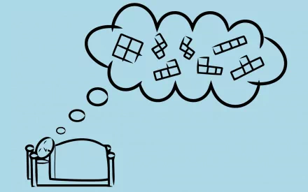 video game Tetris sleeping dreaming thought bubble HD Desktop Wallpaper | Background Image