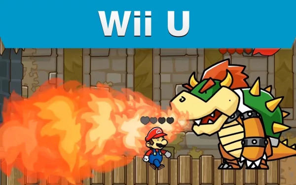 A vibrant HD desktop wallpaper from Scribblenauts Unlimited featuring a dynamic scene with Mario facing off against Bowser, showcasing action and adventure in a playful style.