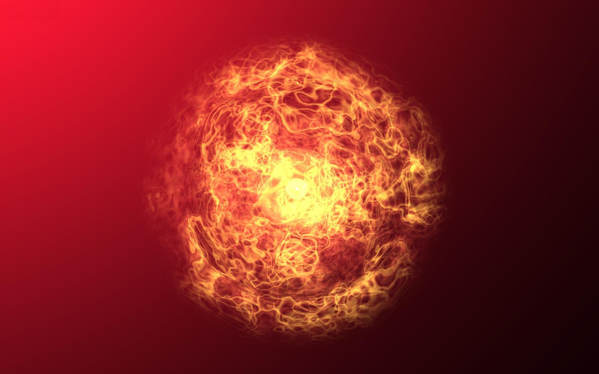 An abstract design featuring vibrant red and fiery orange elements, creating a dynamic, energetic effect. This HD image serves as a striking desktop wallpaper or background.