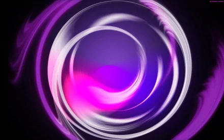 An abstract HD desktop wallpaper featuring swirling shades of purple and white, creating a dynamic and vibrant background.