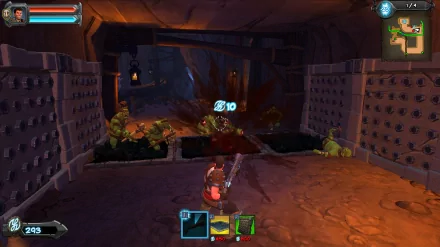 HD desktop wallpaper from Orcs Must Die! 2 featuring a player character defending against an orc onslaught.