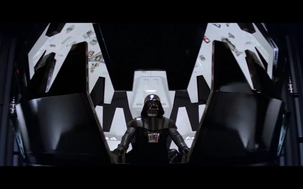 HD wallpaper from Star Wars Episode V: The Empire Strikes Back featuring Darth Vader amidst the Imperial fleet backdrop.