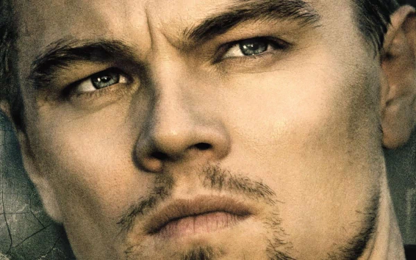 HD wallpaper featuring a close-up of Leonardo DiCaprio from The Departed.