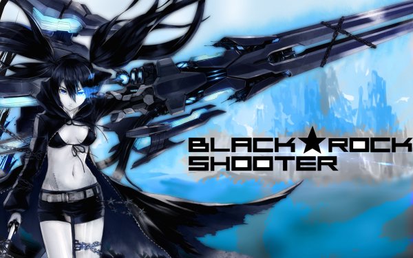 Anime Black Rock Shooter Brs Blue Snow Ice Weapon HD Wallpaper | Background Image
