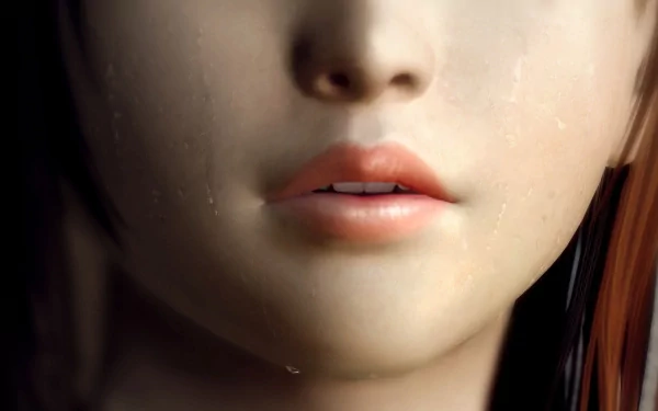 Close-up of a character's face from Dead Or Alive 5, rendered in HD quality, featured as a PC desktop wallpaper and background.