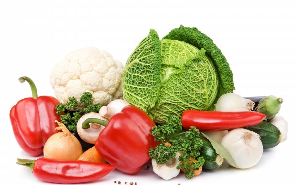 Food Vegetables Mushroom Onion Pepper Vegetable Parsley Garlic Cabbage HD Wallpaper | Background Image