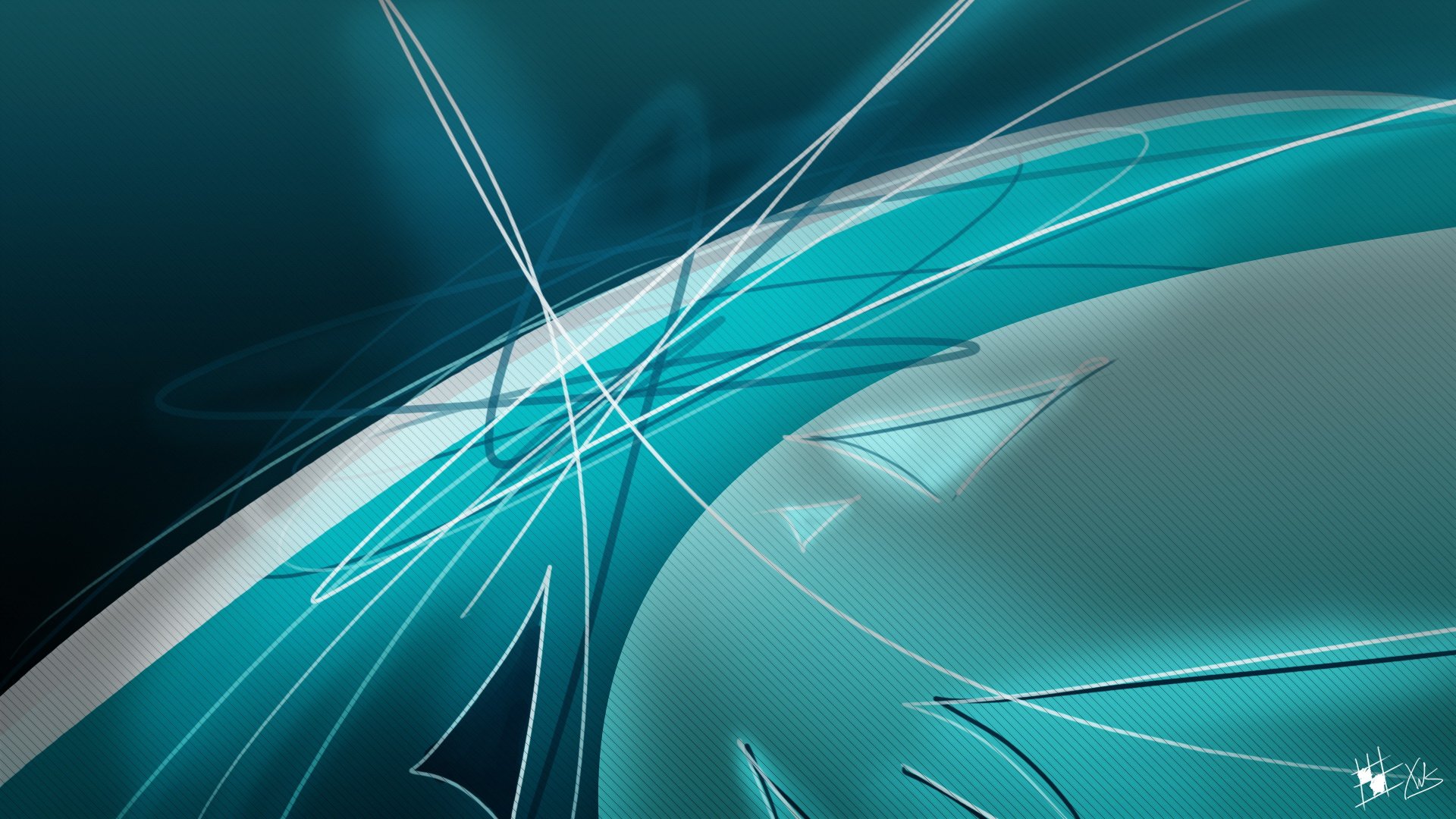 Abstract Turquoise HD Wallpaper