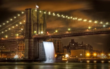 man made Brooklyn Bridge HD Desktop Wallpaper | Background Image