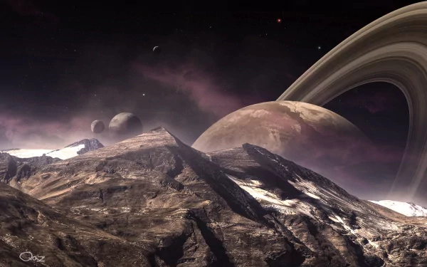 Sci Fi planetary ring HD Desktop Wallpaper | Background Image