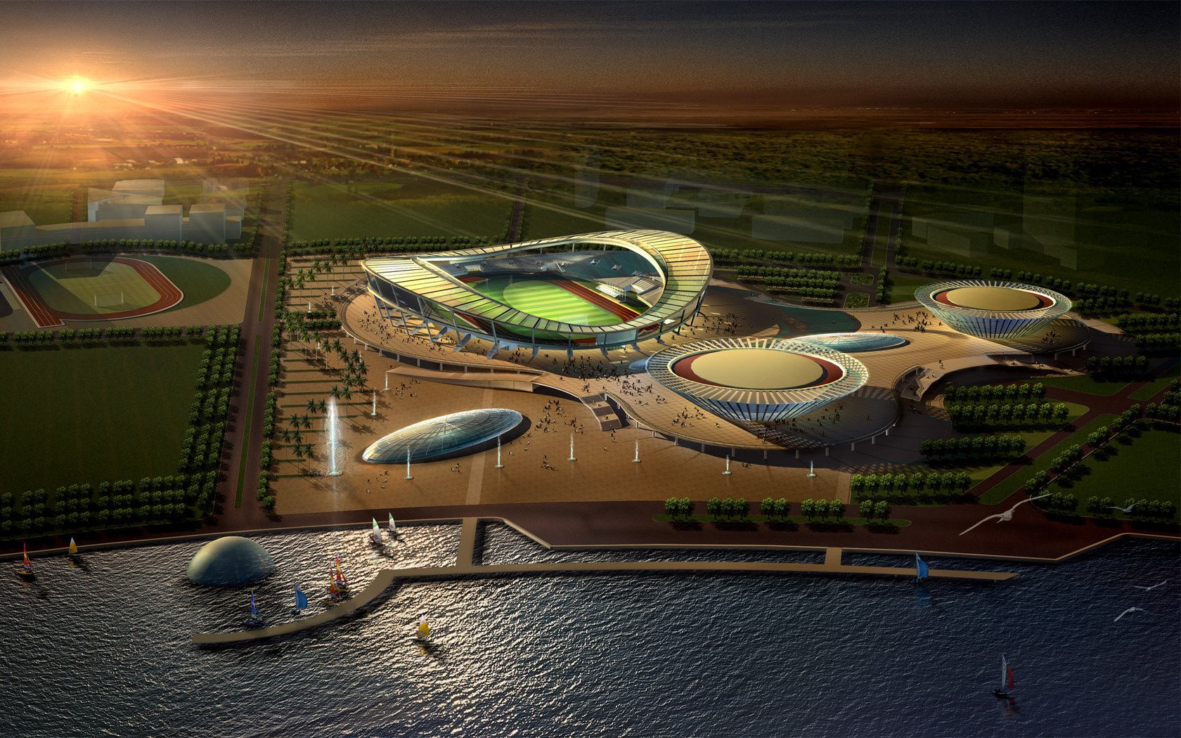 Download Artistic Stadium Wallpaper