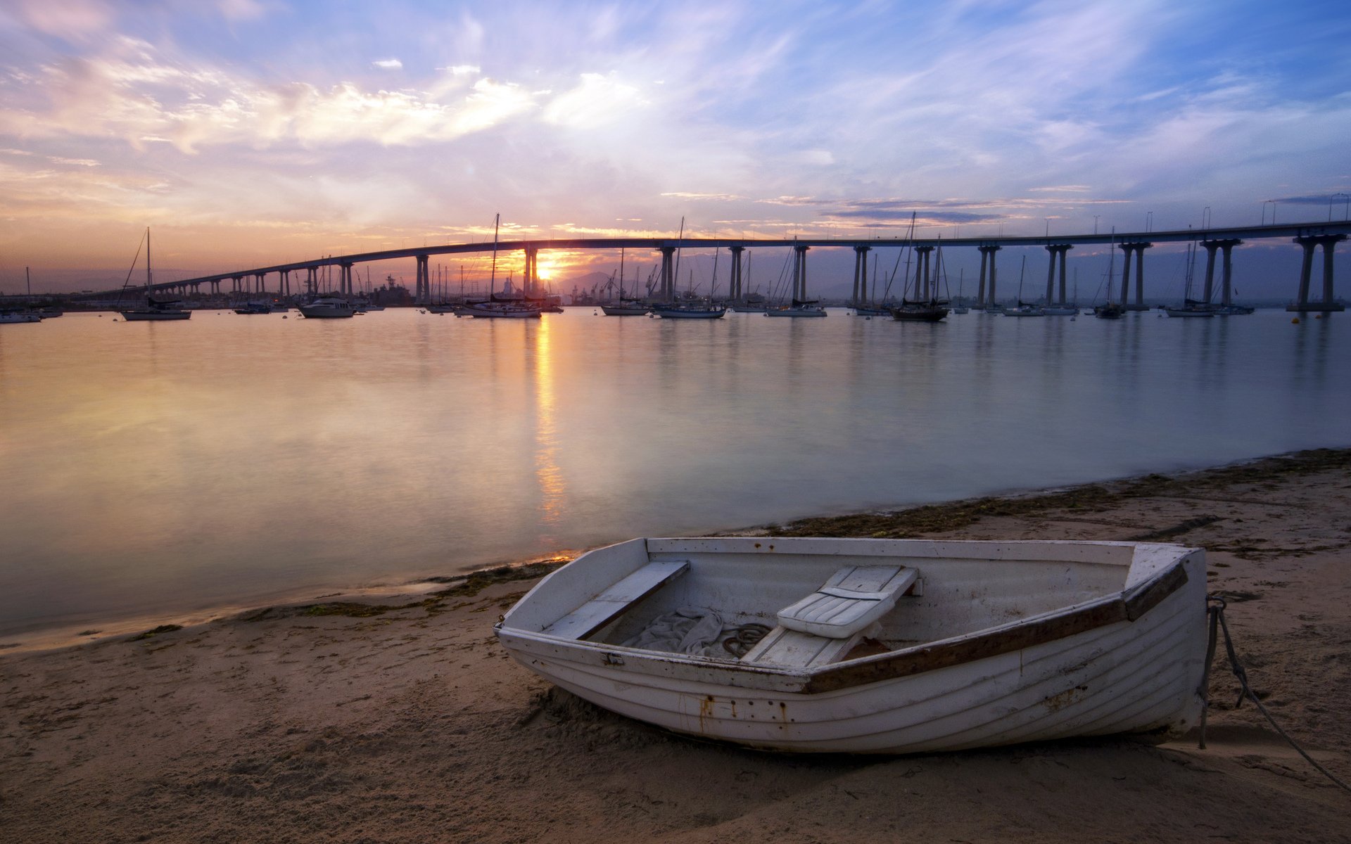 Download Bridge Vehicle Boat HD Wallpaper