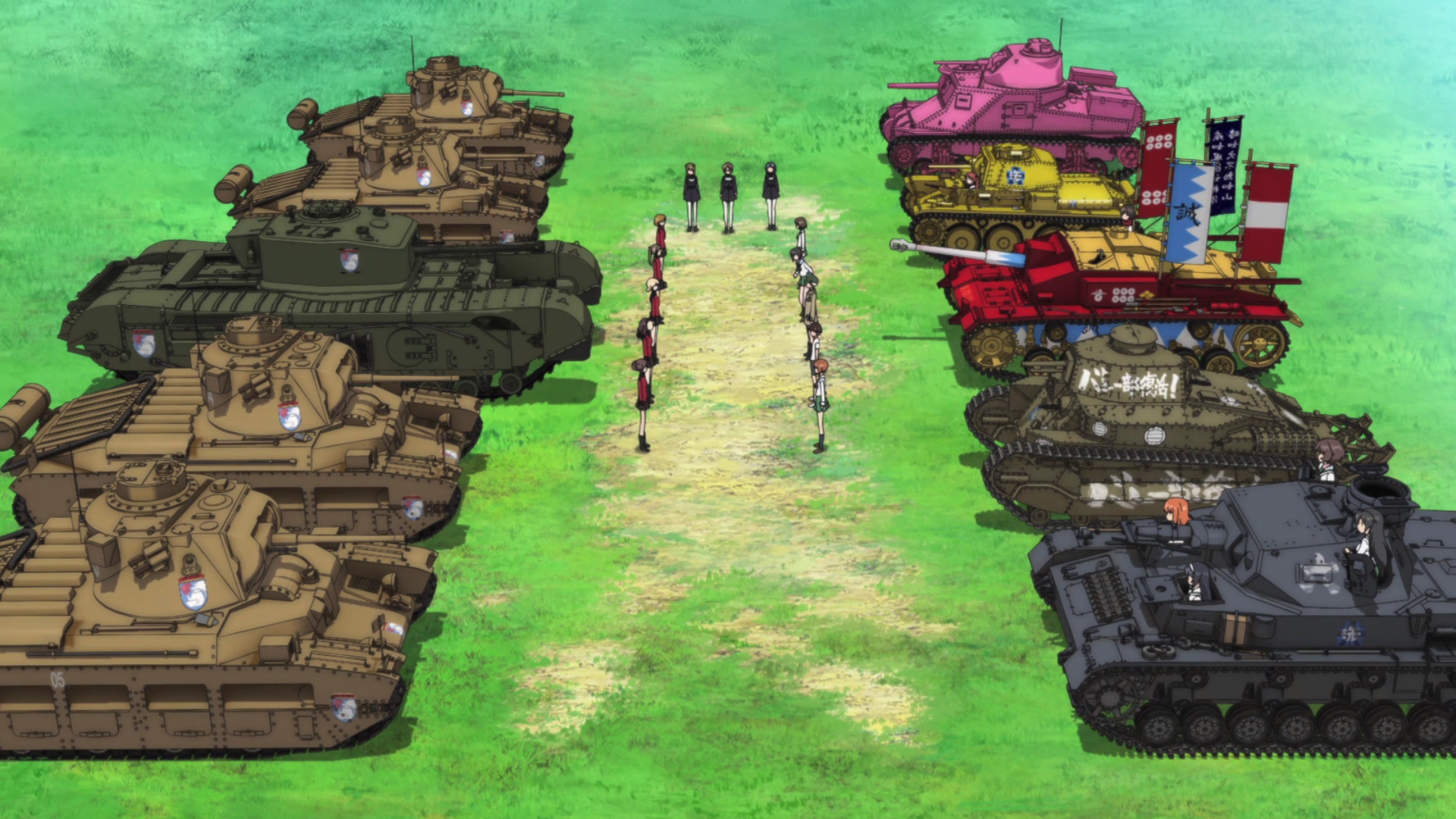 Anime Girls und Panzer Wallpaper