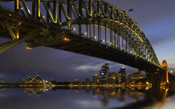 man made Sydney Harbour Bridge HD Desktop Wallpaper | Background Image