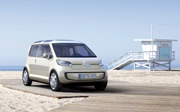 vehicle 2007 volkswagen space up blue HD Desktop Wallpaper | Background Image