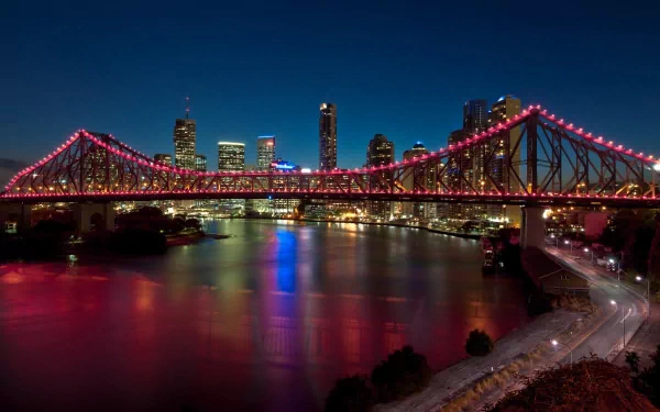 Australia Brisbane man made Story Bridge HD Desktop Wallpaper | Background Image