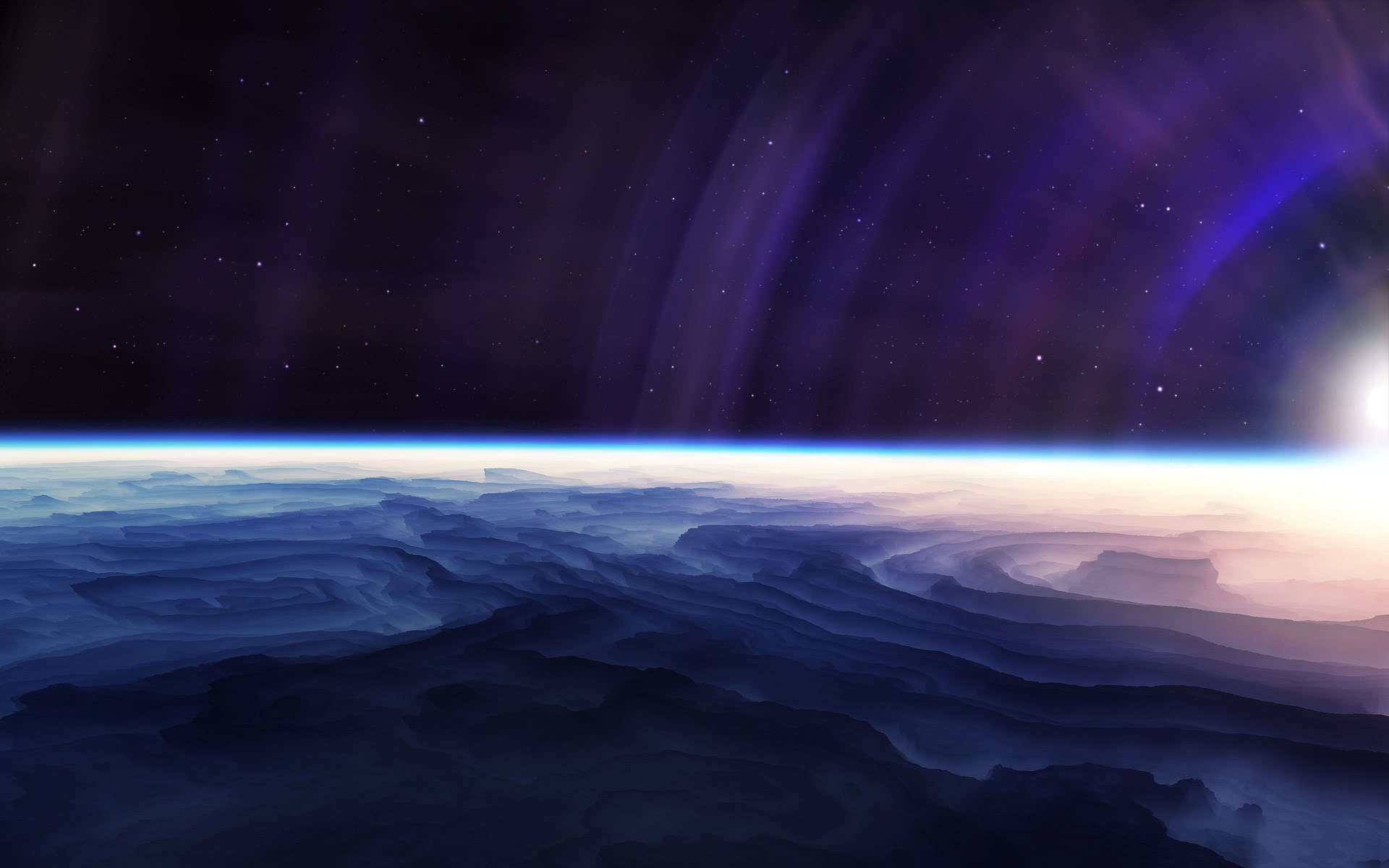 Download Sci Fi Planetscape HD Wallpaper