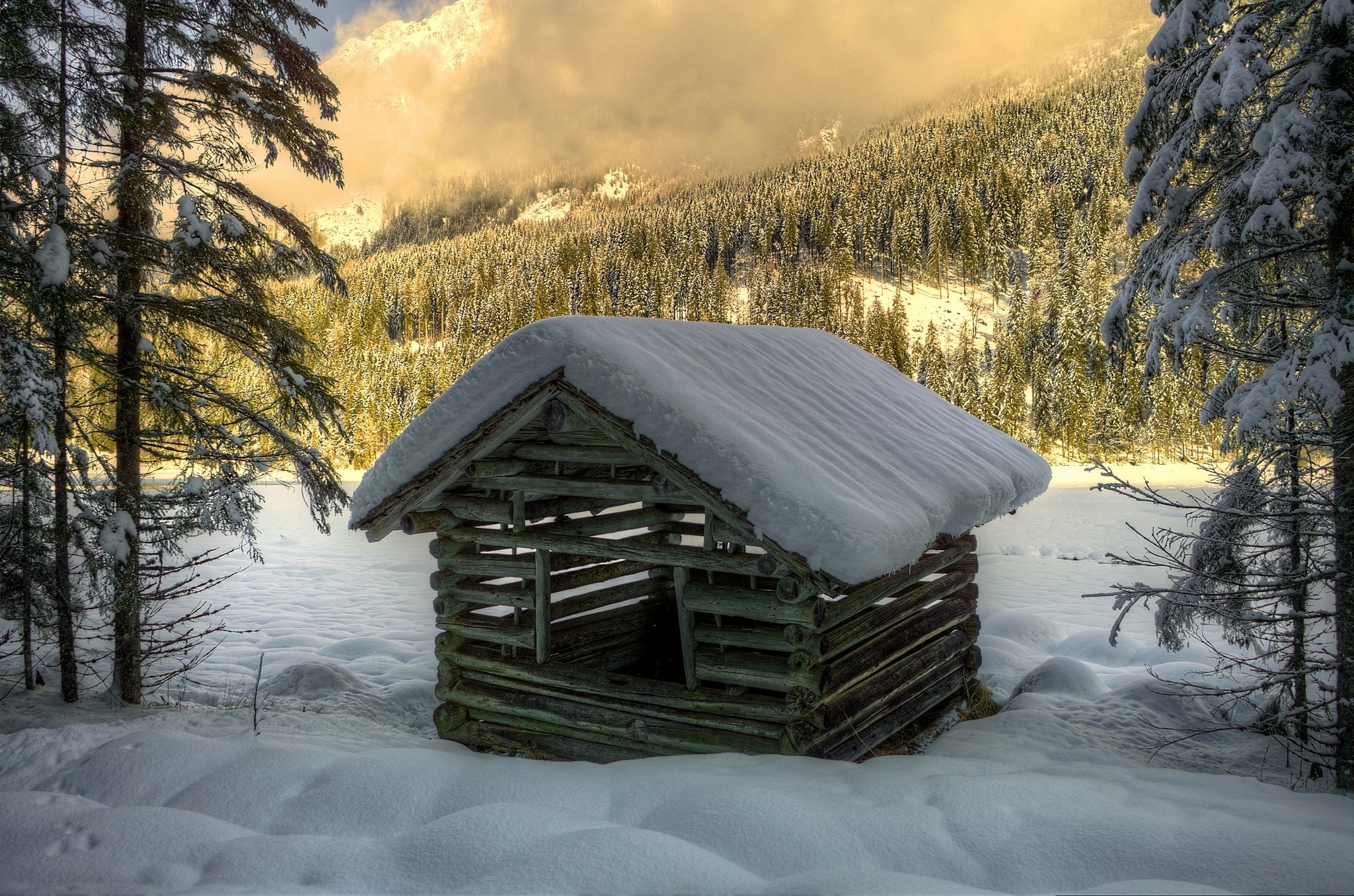 Download Man Made Cabin HD Wallpaper