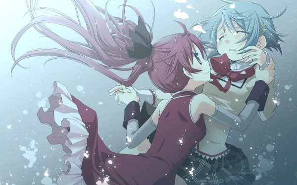 Sayaka Miki Kyōko Sakura Anime Puella Magi Madoka Magica HD Desktop Wallpaper | Background Image