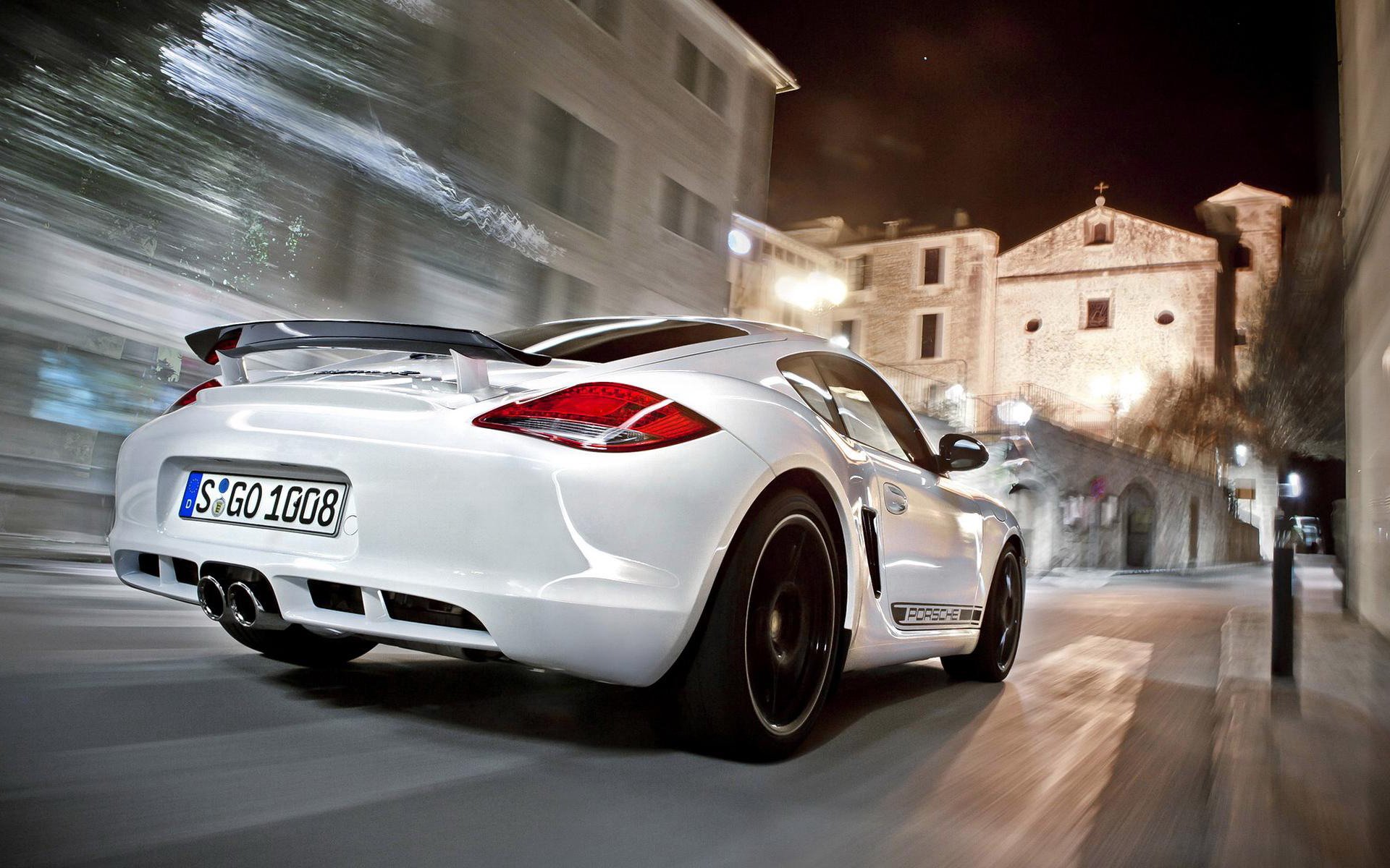 Download White Car Car Porsche Porsche Cayman Vehicle Porsche Cayman R HD Wallpaper