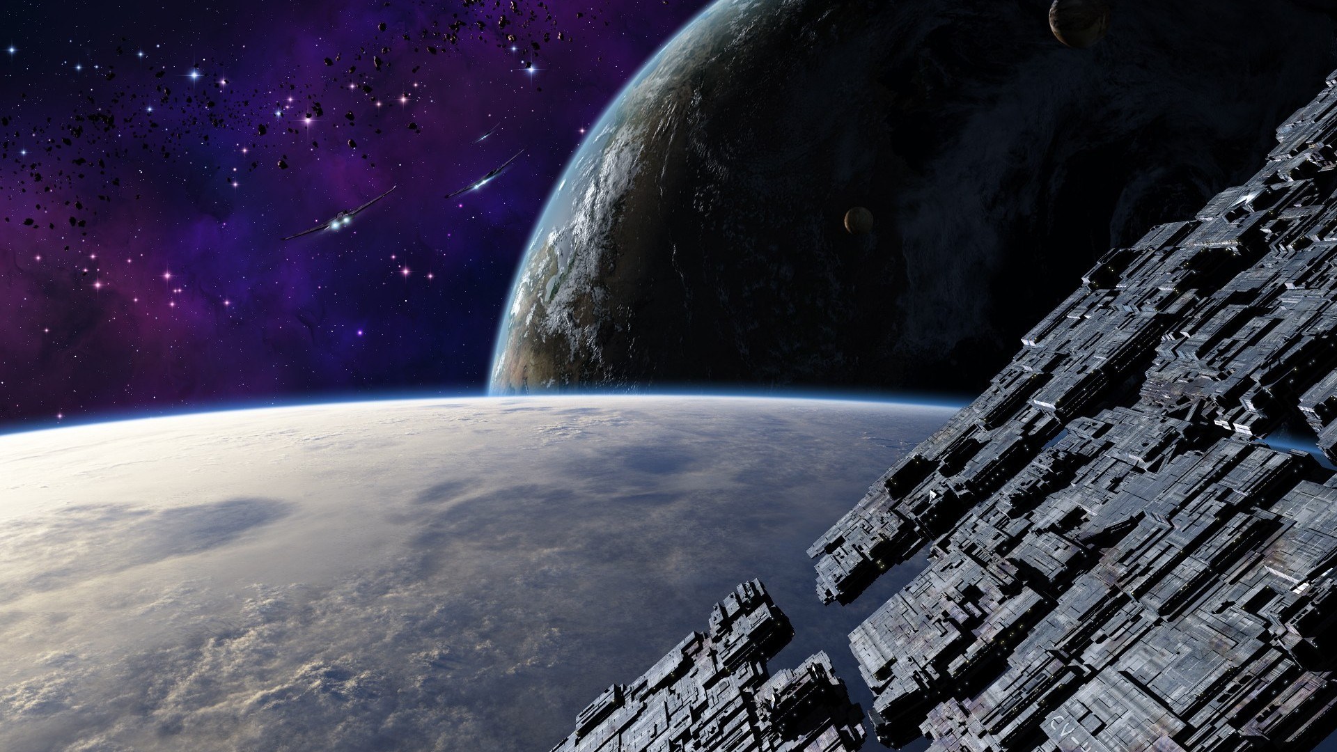 Download Sci Fi Planetscape HD Wallpaper