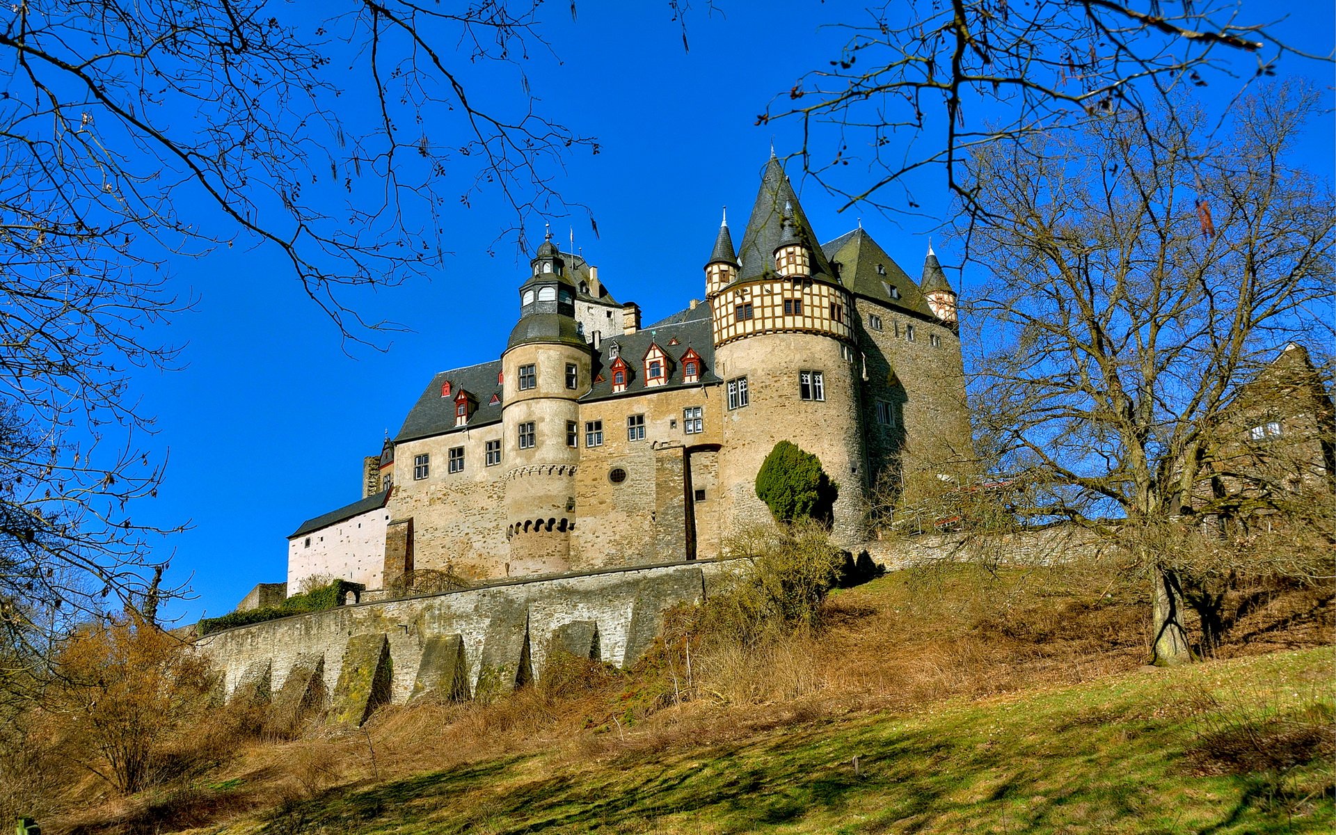 Download Man Made Burresheim Castle HD Wallpaper