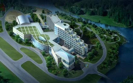 artistic apartment complex HD Desktop Wallpaper | Background Image