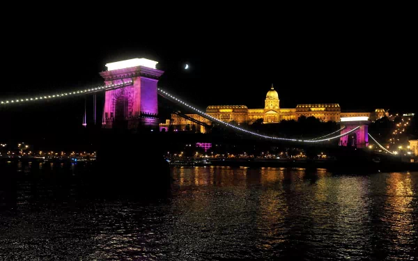 Budapest Hungary man made Chain Bridge HD Desktop Wallpaper | Background Image