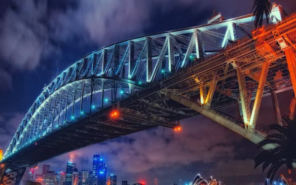 man made Sydney Harbour Bridge HD Desktop Wallpaper | Background Image