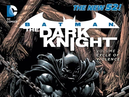 HD PC desktop wallpaper featuring Batman from DC Comics’ The Dark Knight comic, showcasing intense artwork from Batman: The Dark Knight Volume 2, Cycle of Violence.