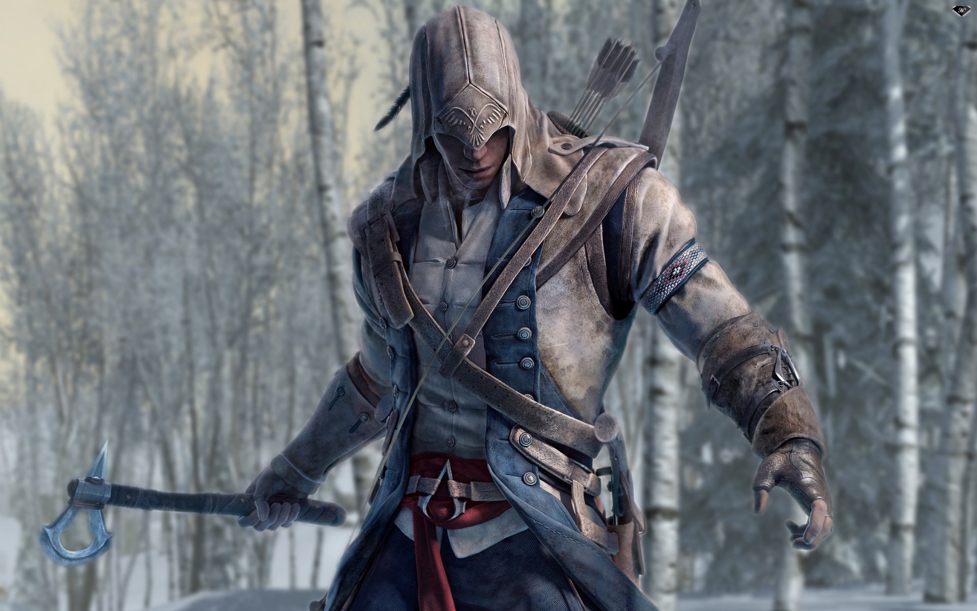 Connor In Action Assassin S Creed Iii Hd Wallpaper