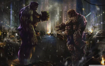 Thing (Marvel Comics) Hulk Comic Marvel Comics HD Desktop Wallpaper | Background Image