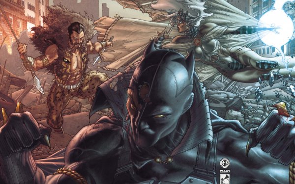 Comics Marvel Comics Black Panther T'Challa Kraven the Hunter Storm HD Wallpaper | Background Image