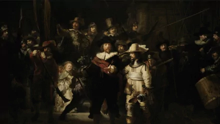 artistic rembrandt's night watch HD Desktop Wallpaper | Background Image