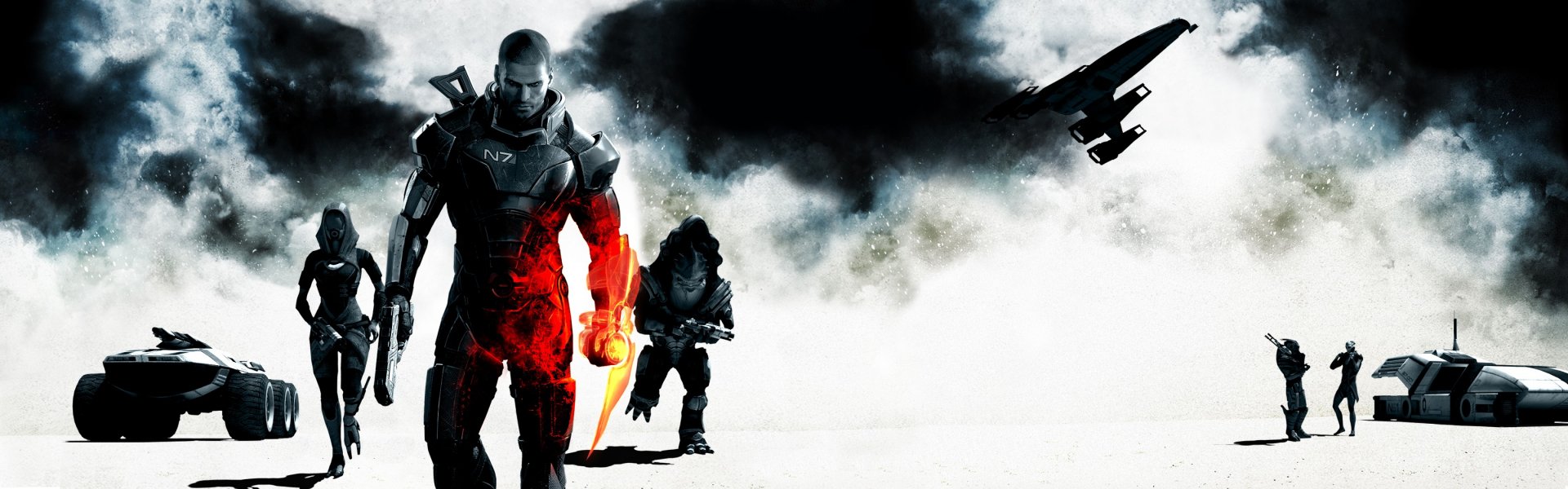 Download Thane Krios Urdnot Wrex Garrus Vakarian Tali'Zorah Commander Shepard Video Game Mass Effect 3 Wallpaper