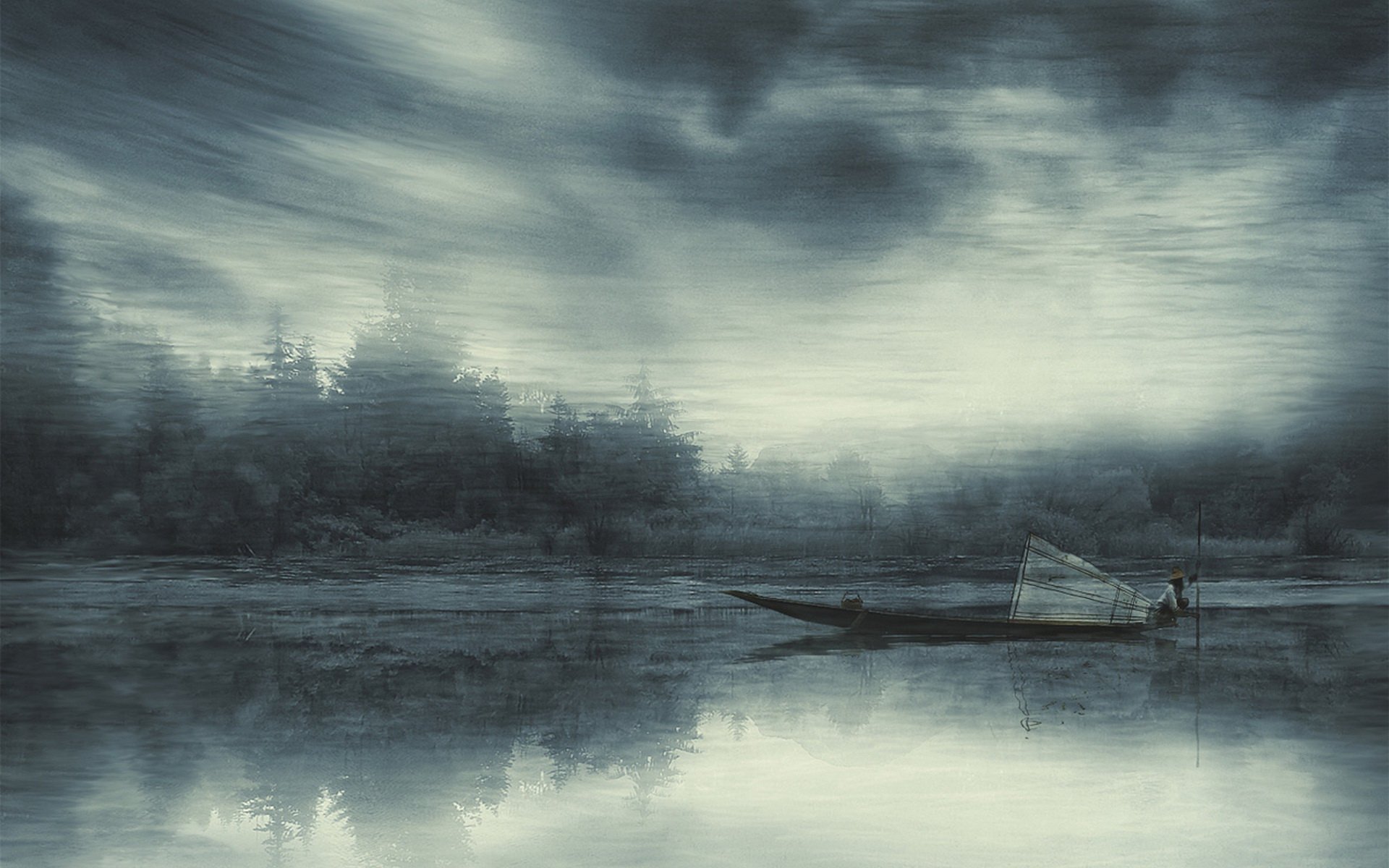 Download Artistic Canoe HD Wallpaper