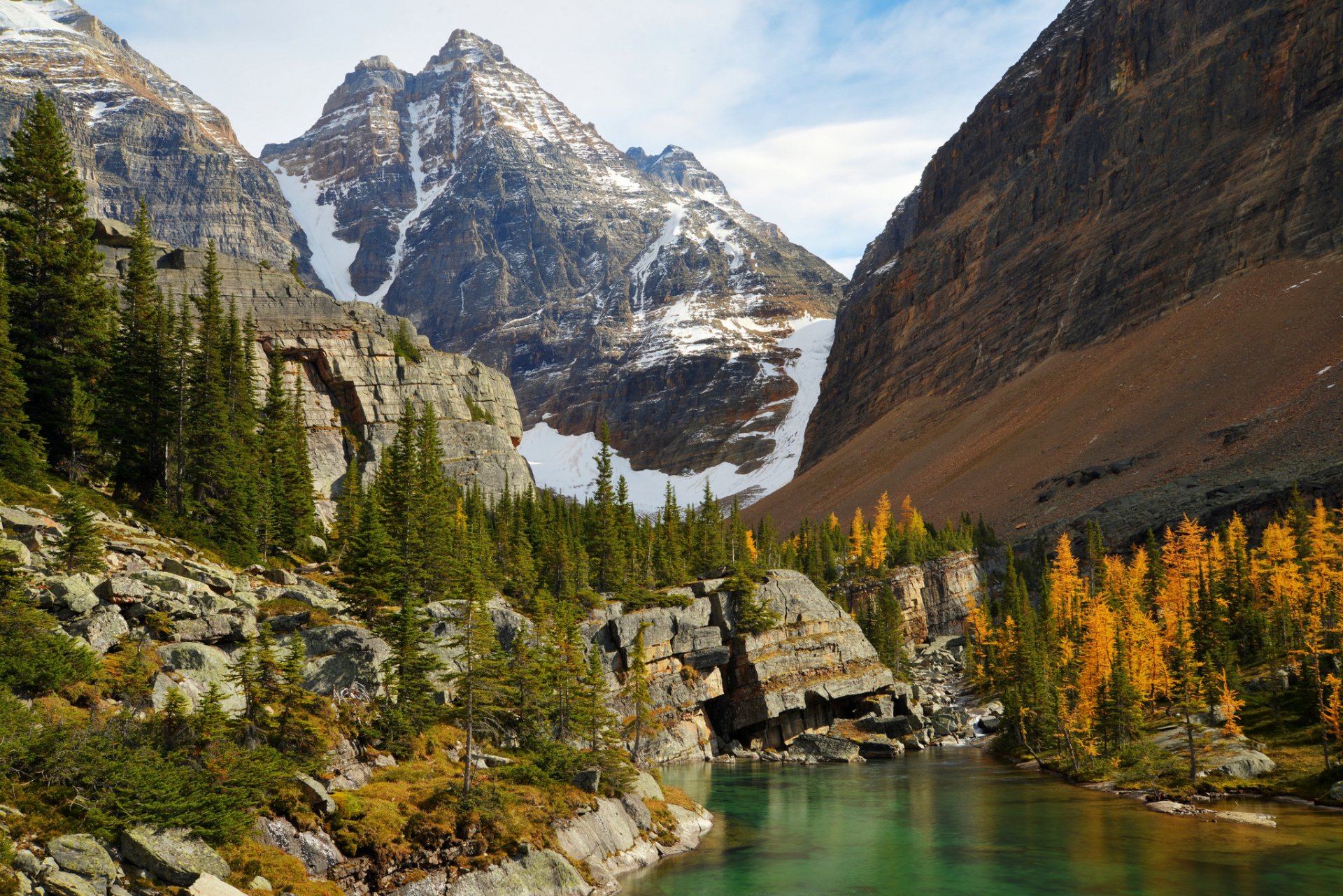 Download Lake O'hara Yoho National Park Canada Lake Nature Mountain HD Wallpaper