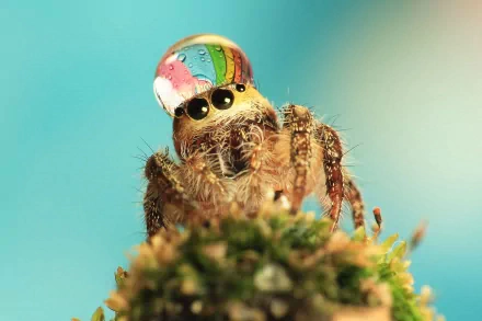 jumping spider Animal spider HD Desktop Wallpaper | Background Image
