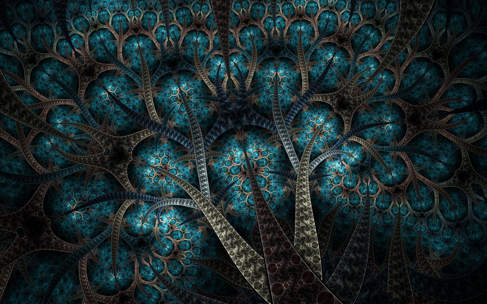 Download Colors Turquoise Abstract Fractal HD Wallpaper