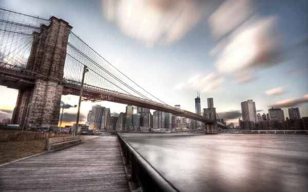 man made Brooklyn Bridge HD Desktop Wallpaper | Background Image