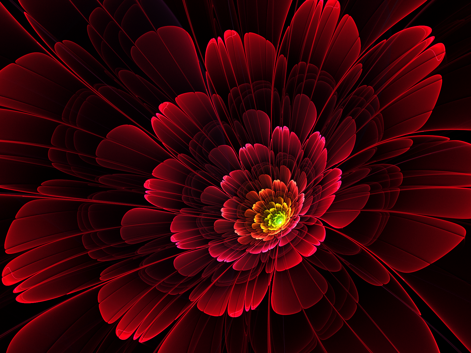 Artistic Flower HD Wallpaper: A Vibrant Bloom in Red