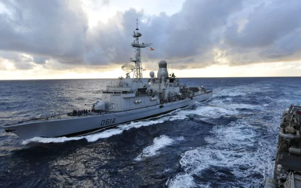 French frigate Cassard (D 614) warship frigate military French Navy HD Desktop Wallpaper | Background Image