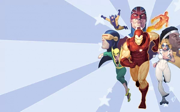 Danny Rand Captain Britain Power Man Hero for Hire Luke Cage Dazzler (Marvel Comics) Johnny Storm Human Torch (Marvel Comics) Iron Fist (Marvel Comics) Yellowjacket (Marvel Comics) Iron Man Cyclops (Marvel Comics) Comic Marvel Comics HD Desktop Wallpaper | Background Image